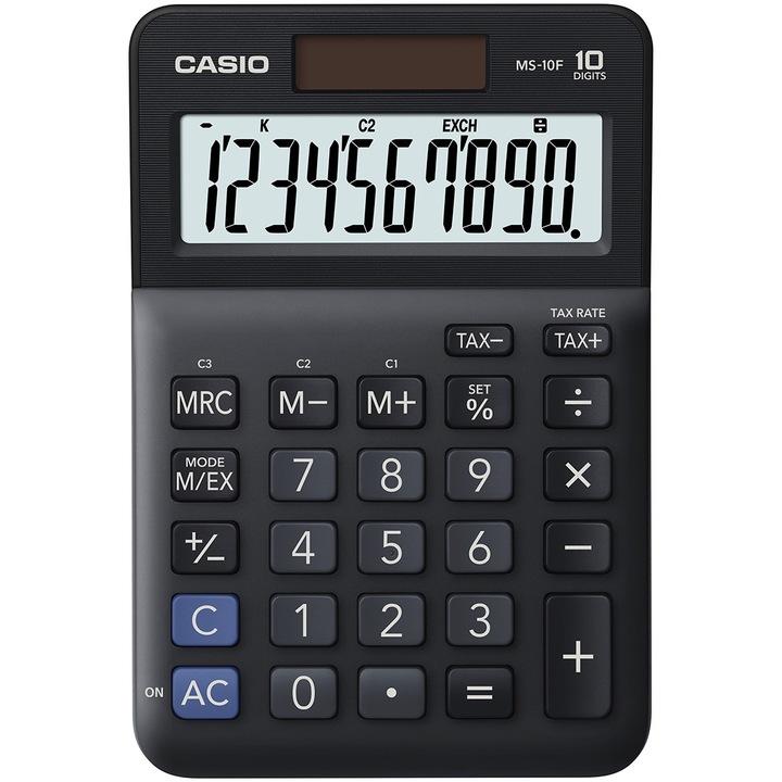 Калкулатор Casio, Настолен, Среден, 10 цифри, MS-10F