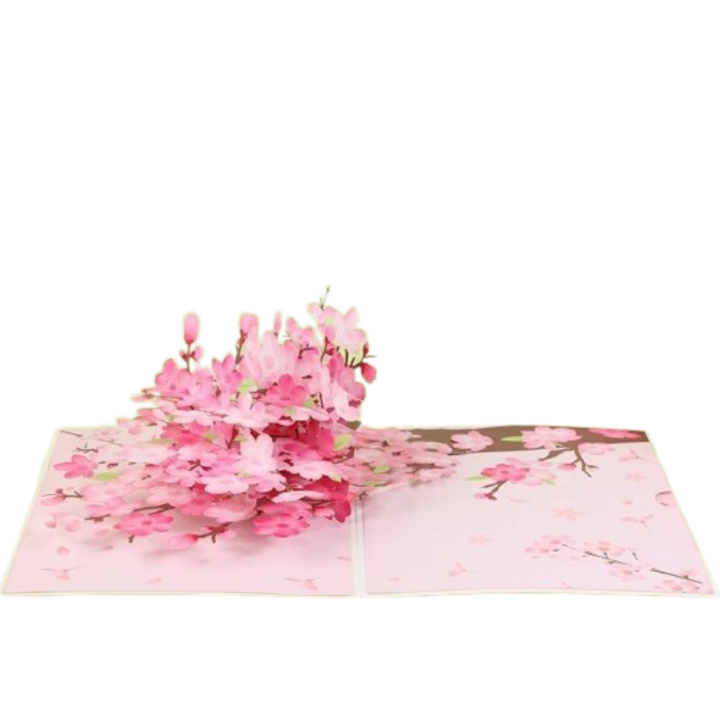 Felicaitare aniversara 3D comemorative Pop-up, Moments, Floare de piersic, 15x20 cm