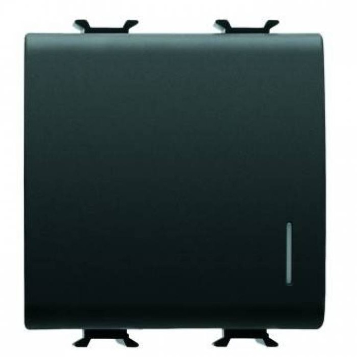 Intrerupator, Gewiss, Iluminabil, 2M, 16A, Chorus, Negru, GW12032