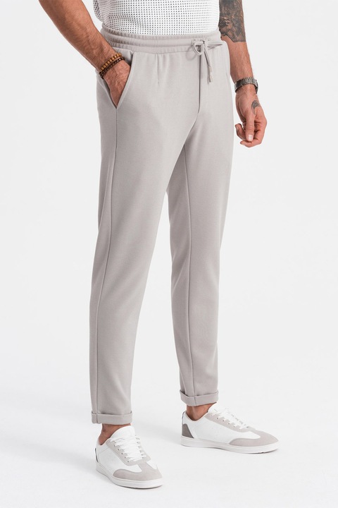 OMBRE, Nadrág húzózsinórral állítható derékrésszel, Hamuszürke