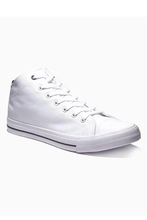 EDOTI, Текстилни кецове със средновисок дизайн, Бял, 40