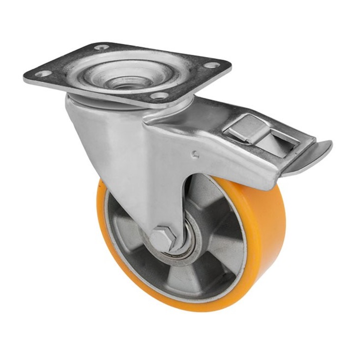 Rola pivotanta cu frana din poliuretan 150 mm – L/PAK150/F