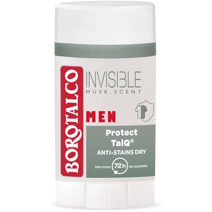 Deodorant Stick Borotalco Men Invisible, 40 ml