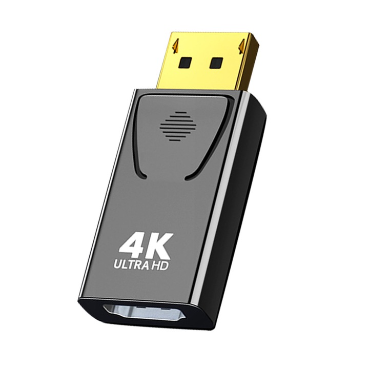 DisplayPort (DP)-HDMI щепсел адаптер Active 4K 30HZ, поддържа Full HD резолюция, DP мъжки към HDMI женски конвертор