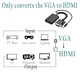 Adaptor convertor VGA la HDMI, CeruleTree, Full HD, Negru