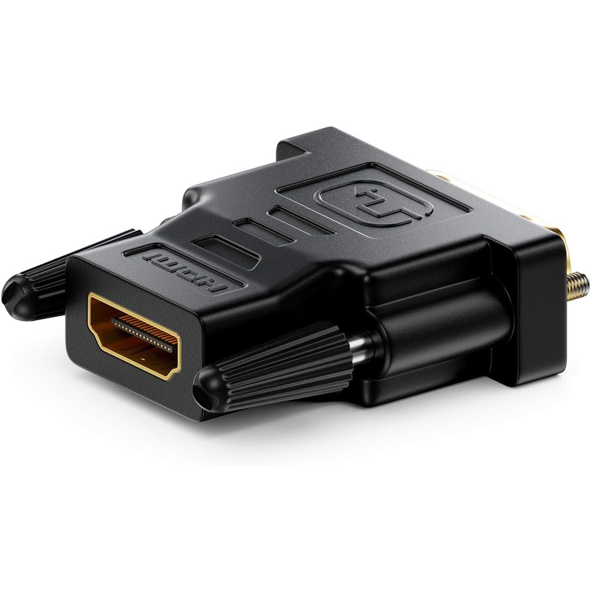 Adaptor, HDMI DVI, Bidirectional, Plavat cu aur, Negru eMAG.ro