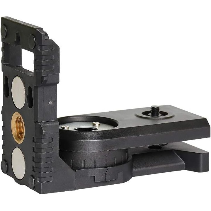 L-alakú mágneses támasztó készlet, QttvbTna, lézeres szintezőhöz, 180°-ban állítható, TPR gumi, fekete