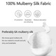 Elastic de par din matase naturala Mulberry (de dud) 100% 5 cm de culoare crem