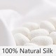 Elastic de par din matase naturala Mulberry (de dud) 100% 5 cm de culoare crem