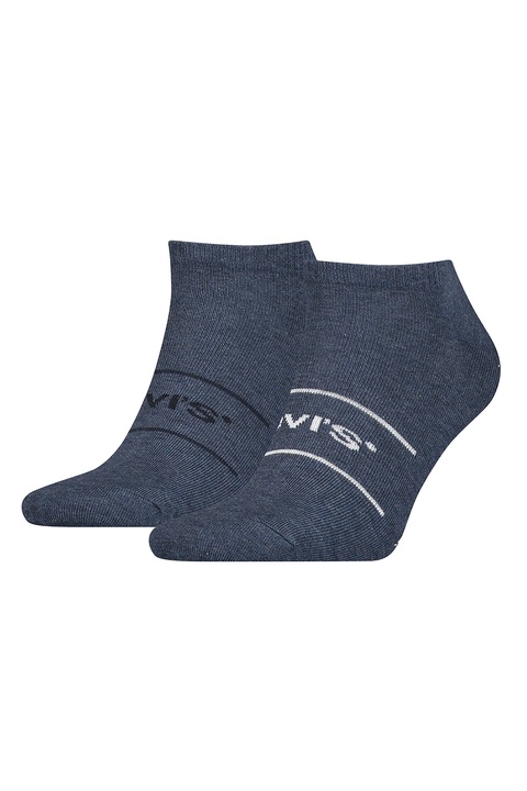Levi's, Унисекс чорапи до глезена с памук - 2 чифта, Тъмносин