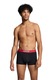 Levi's, Organikuspamut tartalmú boxer szett - 2 db, Piros/Fekete/Törtfehér