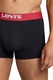 Levi's, Organikuspamut tartalmú boxer szett - 2 db, Piros/Fekete/Törtfehér