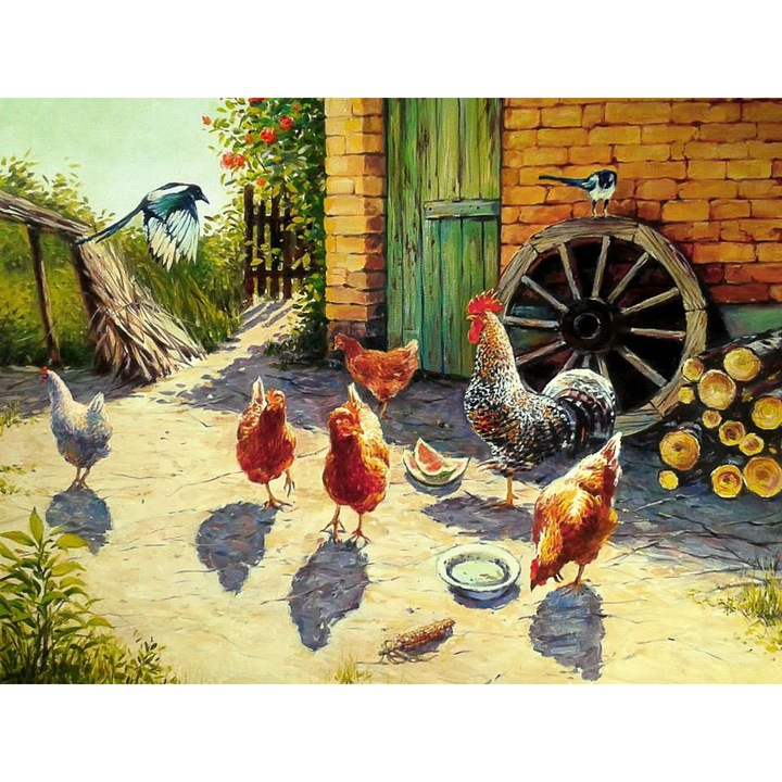 Puzzle ITA ART, Regaturl cocosului, 50x70cm, 1000 piese, Multicolor
