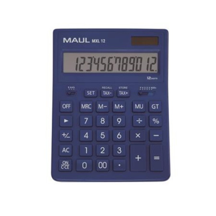 Calculator, desktop, 12 cifre, MAUL "MXL 12", albastru