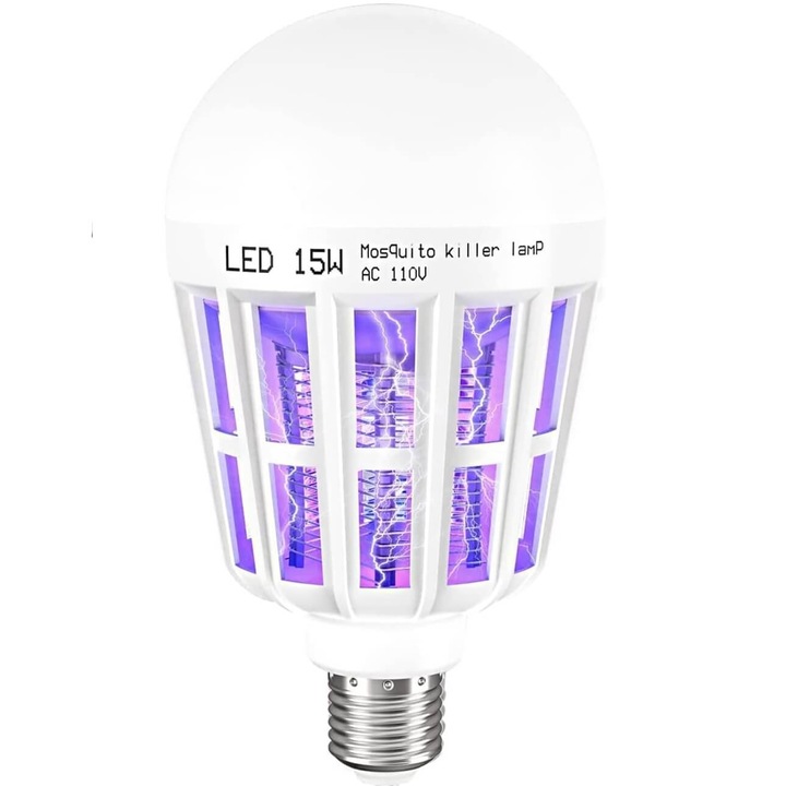 Szúnyogölő LED lámpa izzó 15W