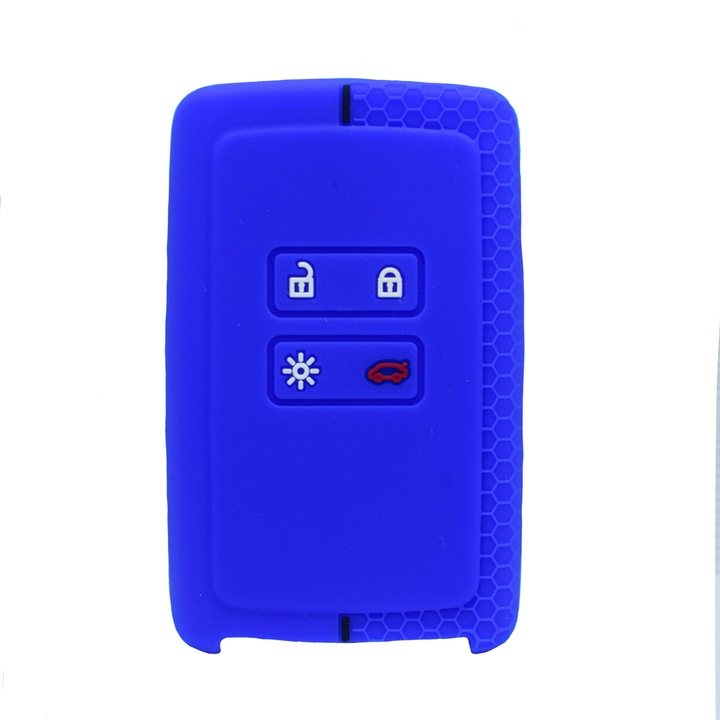 Калъф за ключ Renault/Dacia, спортен модел, съвместим с Dacia Duster, Jogger, Logan, Sandero, тъмно син/черен