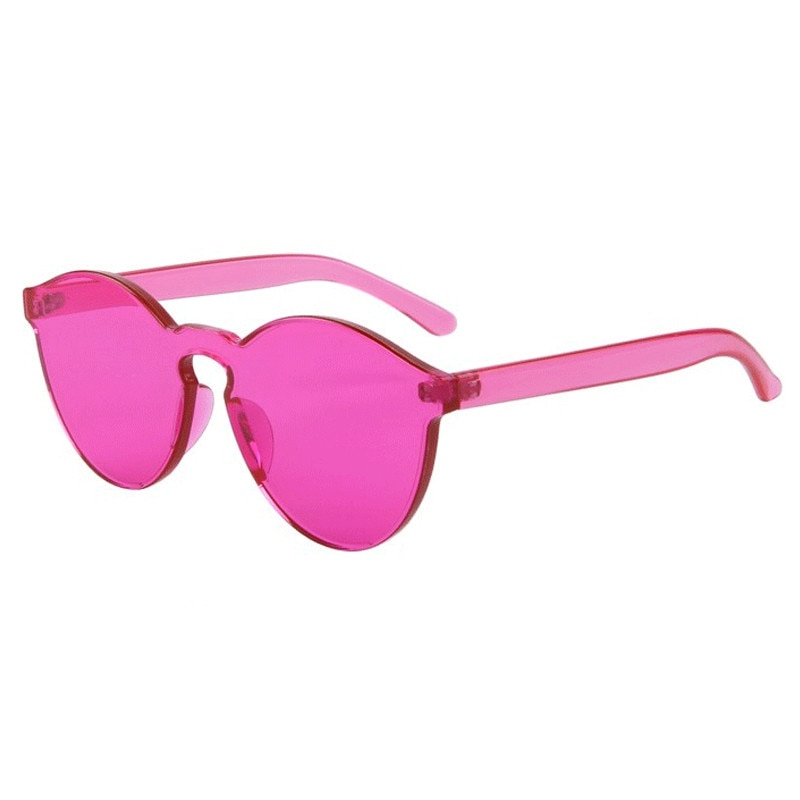 Ochelari fashion de soare si de club, rotunzi, roz , DyStyle