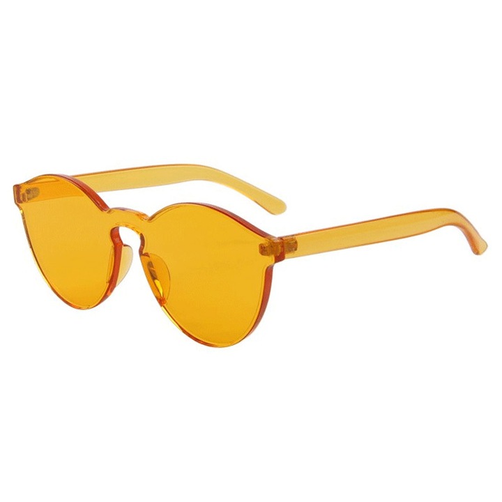 Модни слънчеви и клубни очила, кръгли, оранжеви