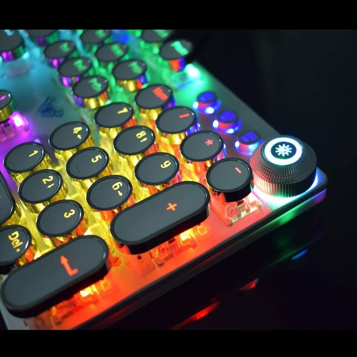 USB клавиатура, жична, универсална, пластмасова, многоцветна