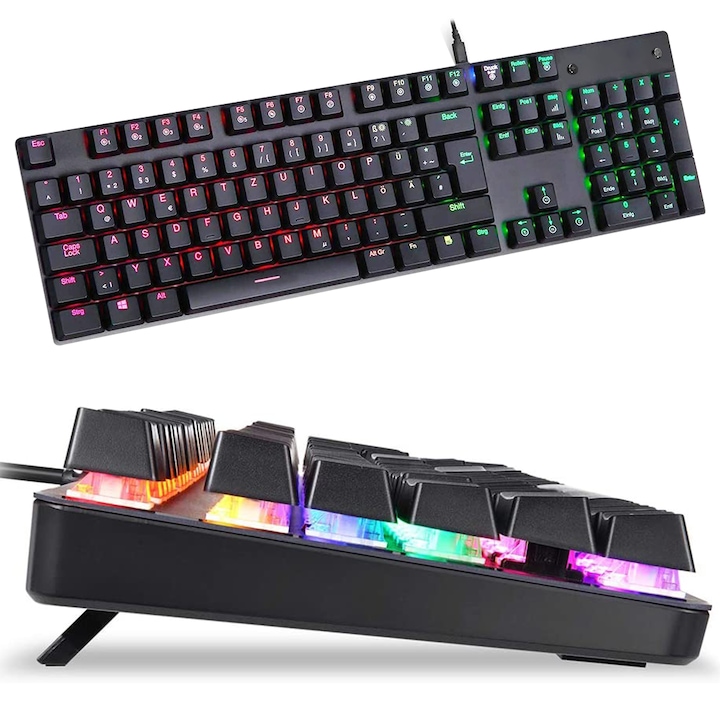 Tastatura gaming, Cougar Attack X3 RGB Cherry MX, USB, Gri