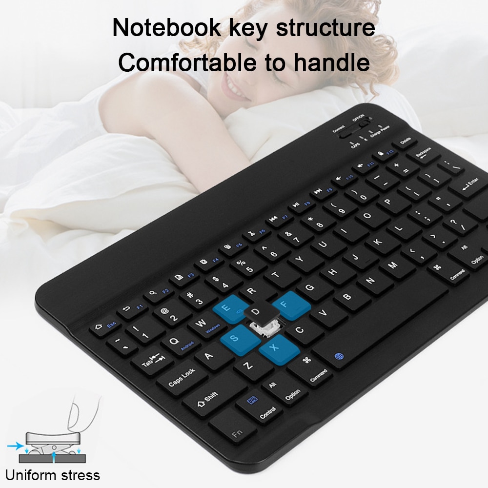 Tastatura Wireless Cozevdnt, iluminare LED in 7 culori