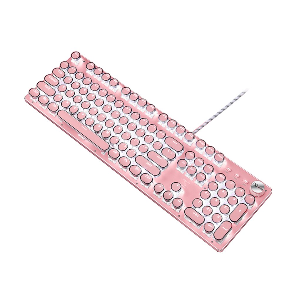 Tastatura mecanica retro Cozevdnt, 104 taste, iluminare RGB