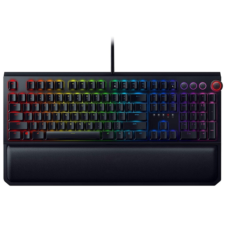 Tastatura mecanica gaming, RGB, Negru