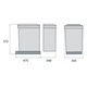 Colector selectiv deseuri gri 1x16 L + 2x7 eyckhaus,5 L dreptunghiular, 4.42 kg