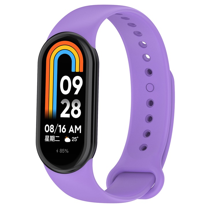 Szíj Xiaomi Mi Band 8/8 NFC-hez, óraszíj, X572, világoslila