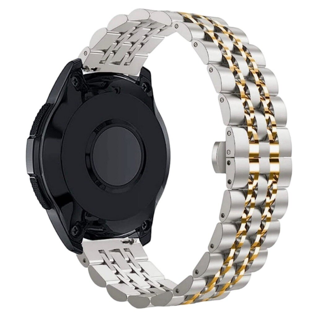 Curea smartwatch din otel inoxidabil stainless, cu inchidere dubla Deployant luxury, compatibila