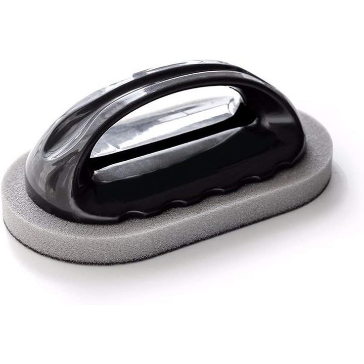 Burete de vase cu maner ergonomic, Zola®, plastic, 14x8x1.2 cm, negru