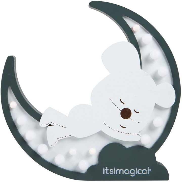 Lampa de veghe Imaginarium Kiconico Moonylight pentru iluminat nocturn camera de copii si bebelusi, lumina LED