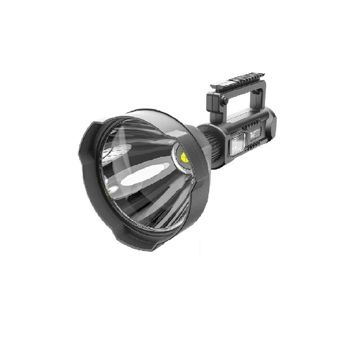 Професионално фенерче, с XHP50 LED, обхват 500 м, 4 режима на осветяване, функция Powerbank, включен статив