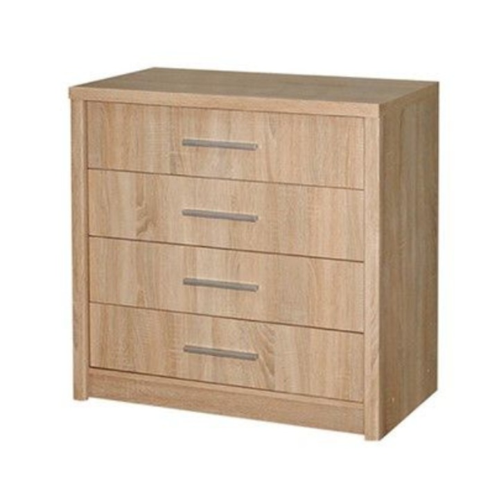Comoda Genewa, 4 sertare, culoare sonoma, 45x80x83 cm