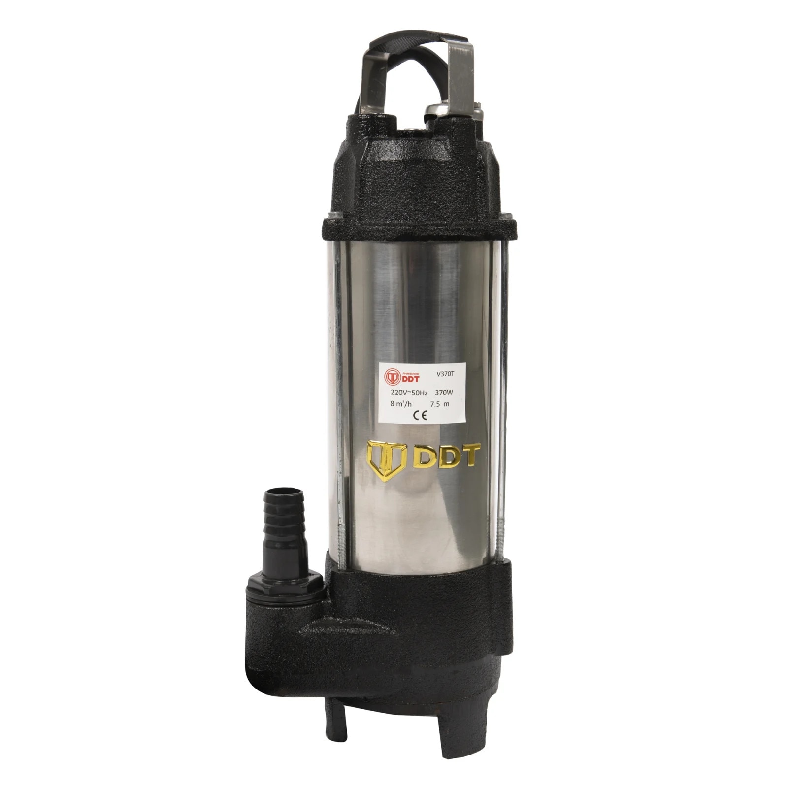 Pompa pentru apa murdara cu dublu tocator DDT, 370 W, inox, 6mc/h, 8 m ...