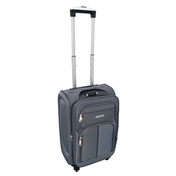 Куфар, 4 колела, Сив, 50x35x26 см, TRC56