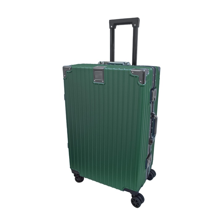 Куфар Naimeed D5401M, Premium Voyage, 4 двойни колела 360 градуса, ABS, кодово заключване, Green, 42x28x68cm