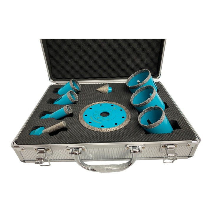 Set 8 carote diamantate Hard Ceramic + 1 disc Turbo 115 mm, Top Ceramic 79292