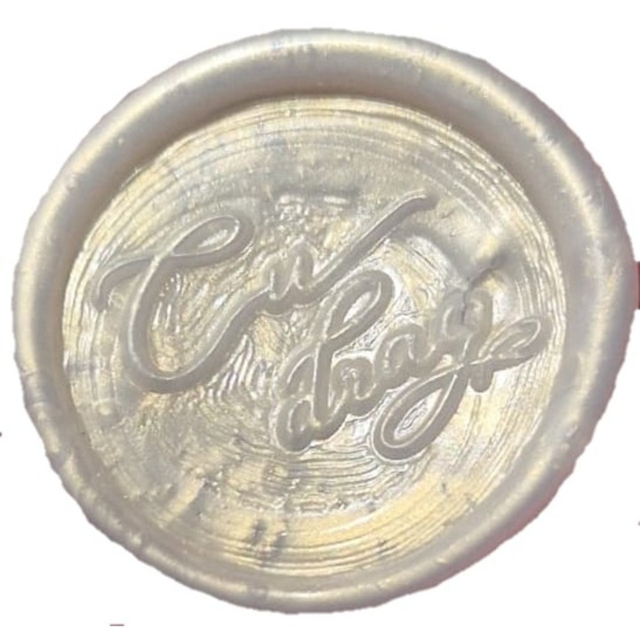 Ceara alba reflexii auriu holografic pentru sigilii invitatie nunta botez - 100 buc/pachet