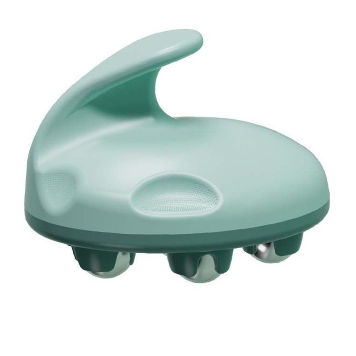 Dispozitiv special pentru masaj DROPY®, ingrijire corporala si tonifiere, imbunatateste circulatia sangelui, 7 bile rotative, model perie, verde
