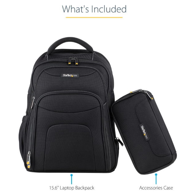 Rucsac laptop, StarTech, Nylon, 39.6 cm, (15.6"), Negru