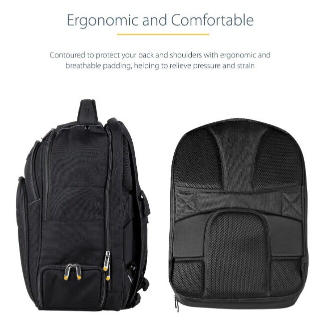Rucsac laptop, StarTech, Nylon, 39.6 cm, (15.6"), Negru