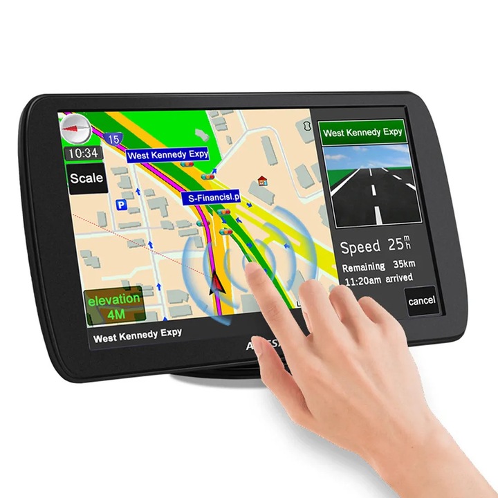 Navigatie GPS pentru Camion, ADR, Camion HGV Rulota, Autocaravana, Autoturism, 9 inch, Harti europa