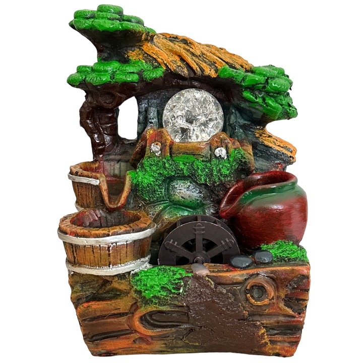 Fantana electrica din rasina cu bila, 20 cm, 207