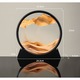 Декорация за дома, офис тип пясъчен часовник, стъкло/пясък 3D18X19,5 см, черен/оранжев