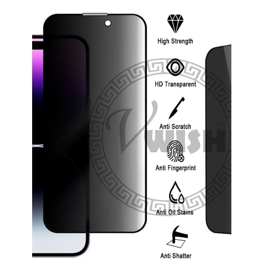 Folie Privacy compatibila cu iPhone 11 Pro Max, Full Cover, 6D, Calitate Premium, Black