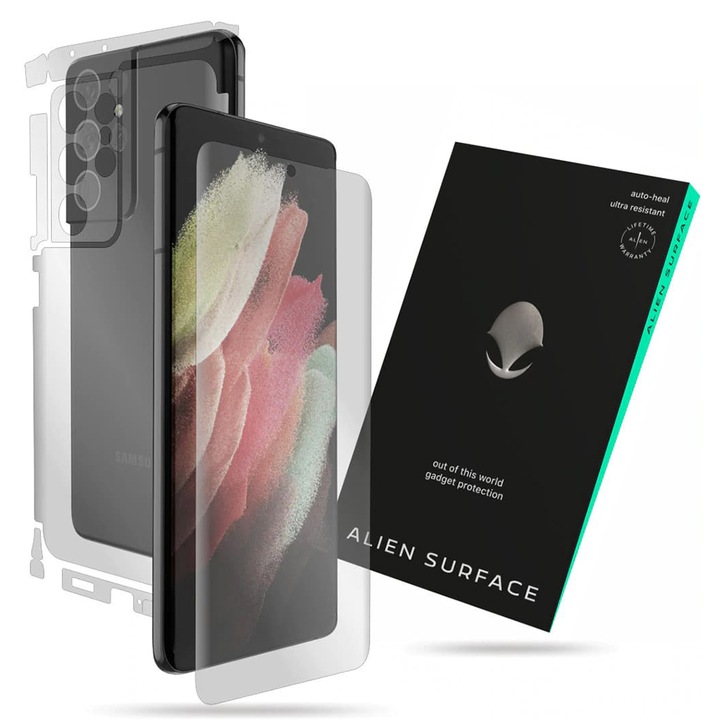 Folie pentru Samsung Galaxy S21 Ultra 5G, Screen+Edges+Back, R174, Transparent