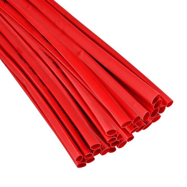 Rasina termocontractanta, 12,7x6,4mm, rosie, set de tuburi