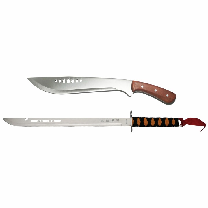 Set sabie de vanatoare, DEPOX®, Japan Soul si maceta vanatoare Age of Safari, otel inoxidabil