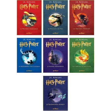 Pachet Seria Harry Potter ( volumele I-VII), J. K. Rowling, editura Arthur